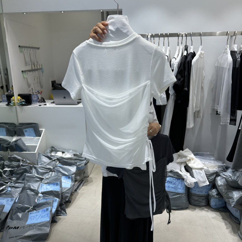 RICH SISTER韓國直郵女士新品推薦熱賣休閑人氣T恤假兩件RICH SISTERT恤