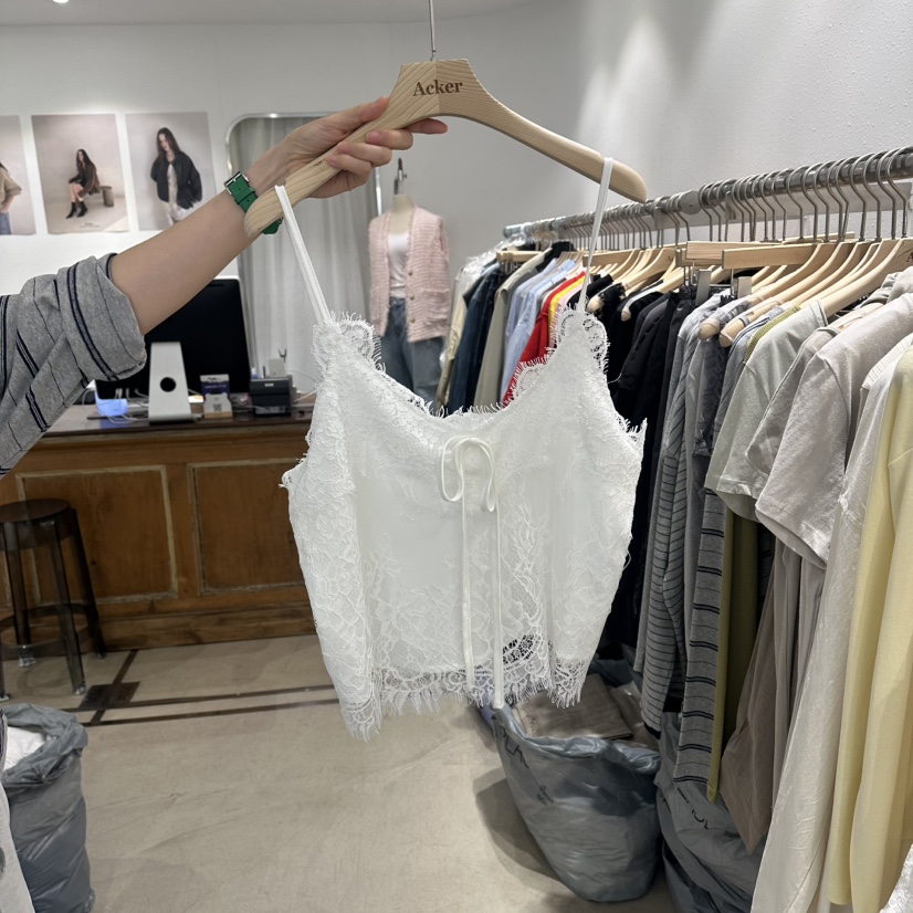 ACKER韓國東大門代購女士新品時尚26春夏推薦吊帶背心蕾絲ACKER吊帶/背心圖色1