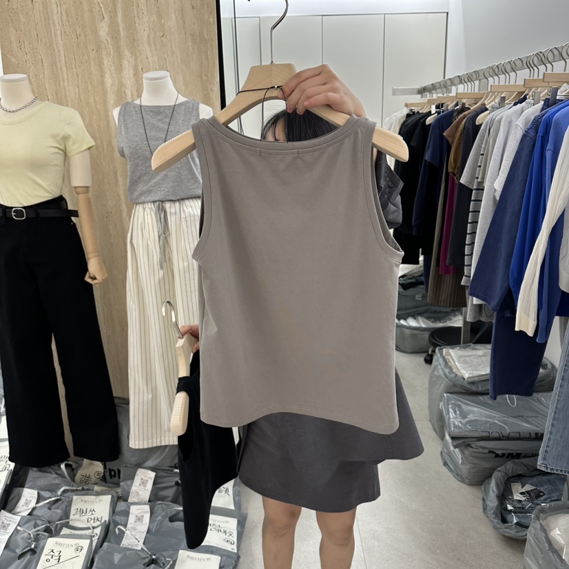 WRITTEN BY韓國直郵實拍女士新品人氣吊帶背心不含項鏈船領WRITTEN BY吊帶/背心