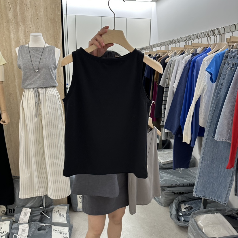 WRITTEN BY韓國直郵實拍女士新品人氣吊帶背心不含項鏈船領WRITTEN BY吊帶/背心圖色4