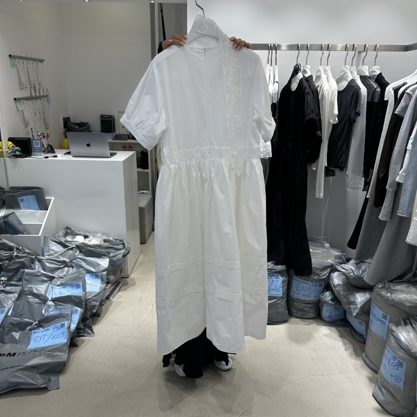 RICH SISTER韓國直郵實拍女士新款26春夏連衣裙褶裥長款RICH SISTER連衣裙