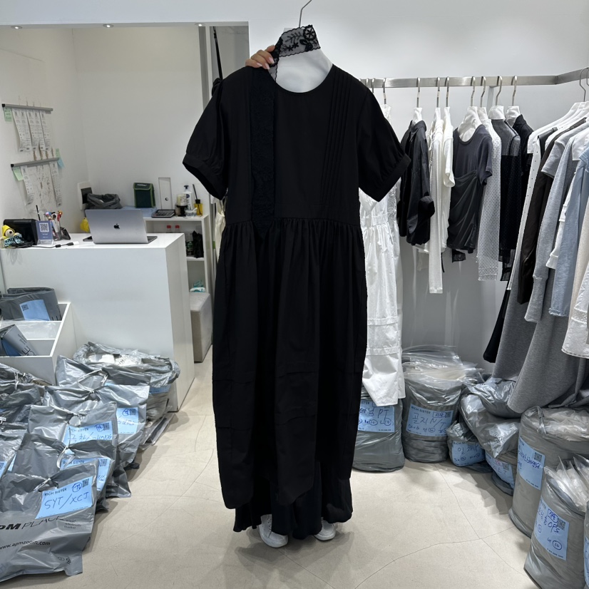 RICH SISTER韓國直郵實拍女士新款26春夏連衣裙褶裥長款RICH SISTER連衣裙圖色2