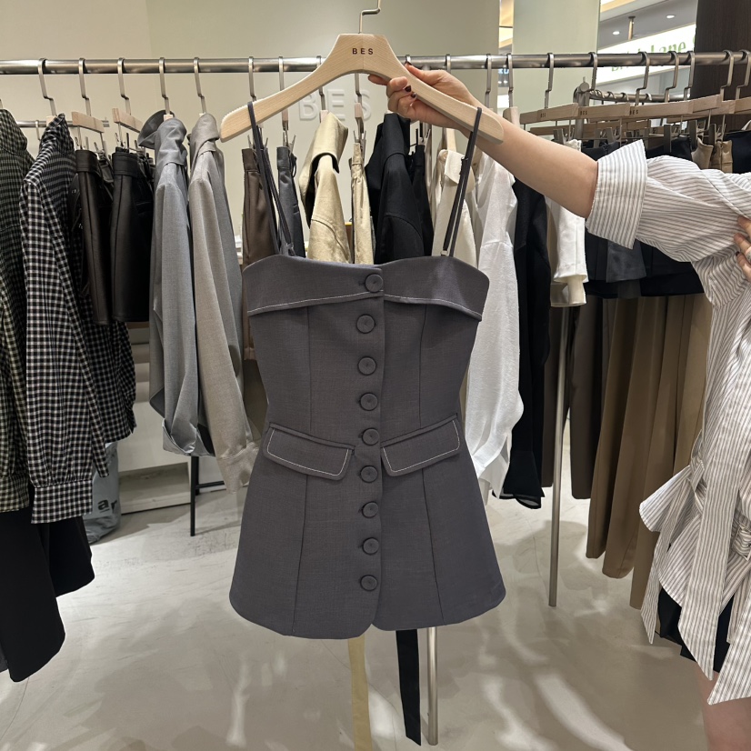 BES韓國直郵實拍女士新品人氣時尚熱賣休閑26春夏吊帶背心BES SEOUL吊帶/背心圖色3