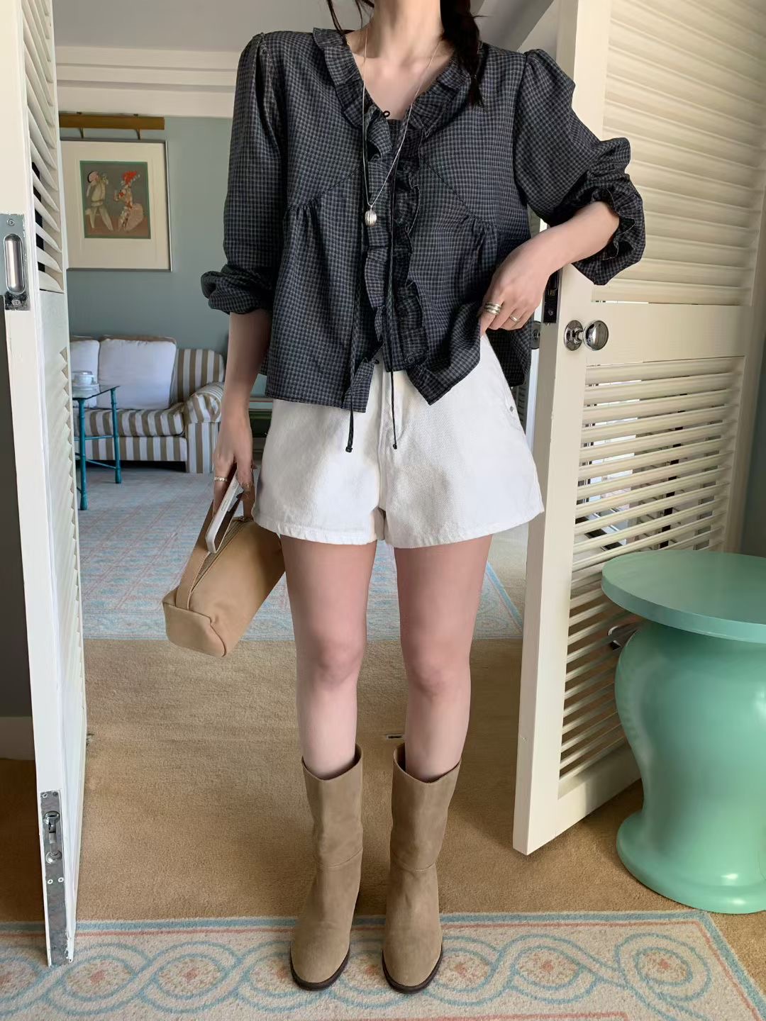 MELLOUNGE-멜라운지-T韓國東大門直郵女裝新款時尚短褲MELLOUNGE-2件起短褲