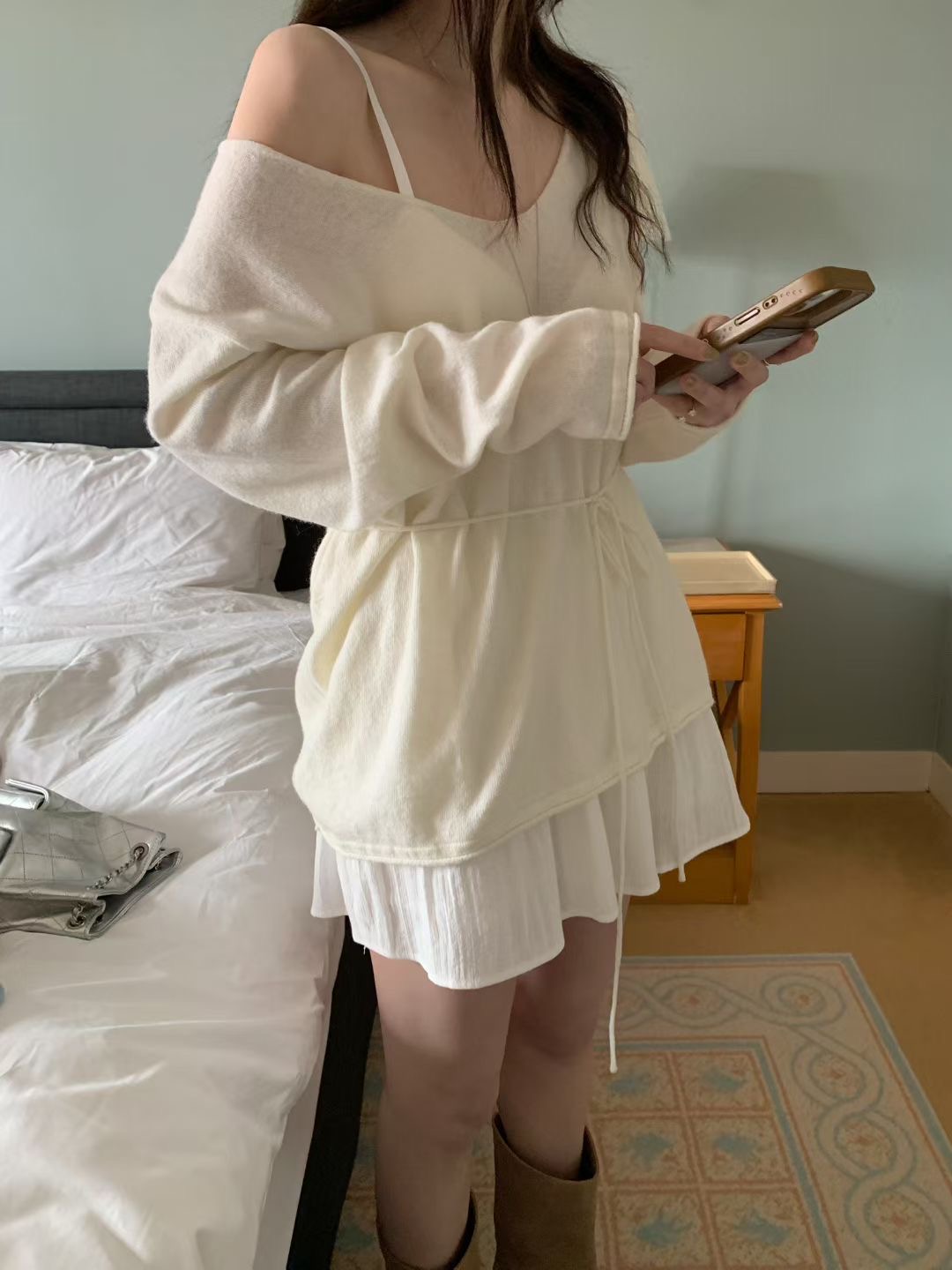 MELLOUNGE-멜라운지-T韓國直郵實拍女裝新品人氣針織衫MELLOUNGE-2件起針織衫