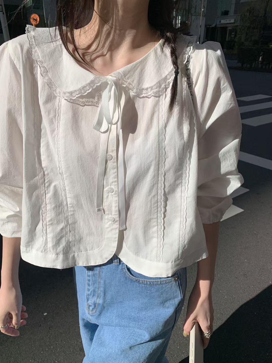 MELLOUNGE-멜라운지-T韓國代購女士新品推薦襯衫蕾絲衫MELLOUNGE-2件起襯衫/蕾絲衫