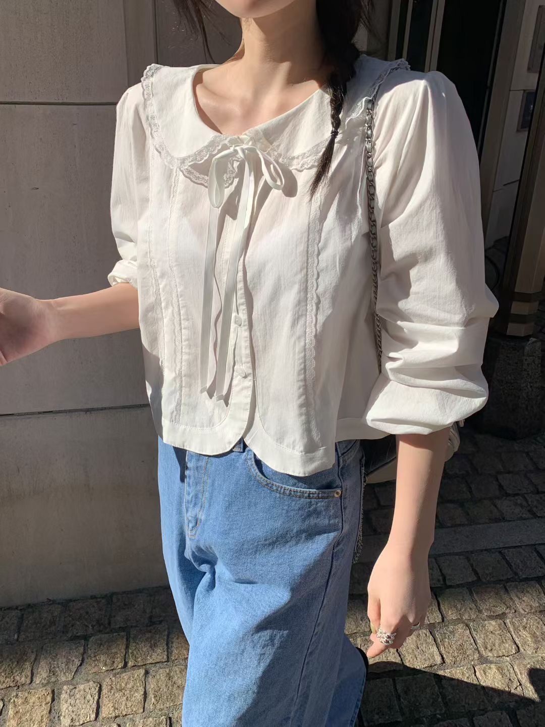 MELLOUNGE-멜라운지-T韓國代購女士新品推薦襯衫蕾絲衫MELLOUNGE-2件起襯衫/蕾絲衫