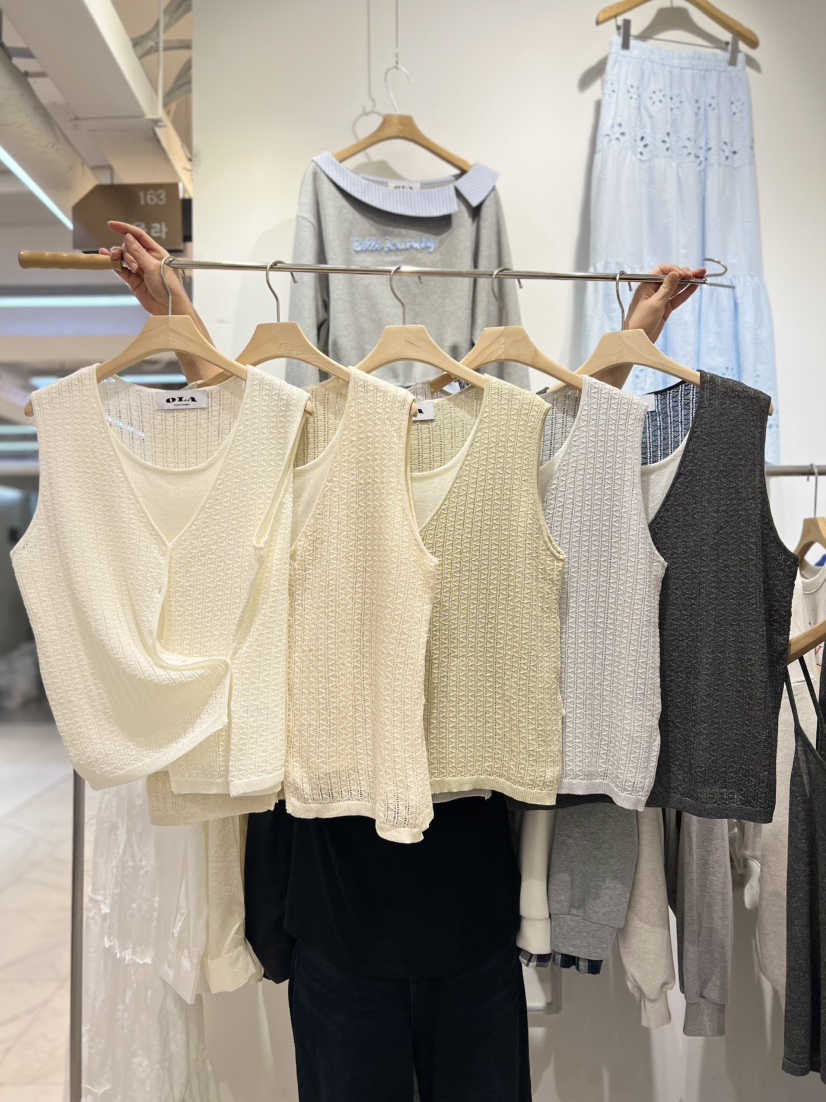 OLA韓國東大門直郵女裝新款人氣休閑時尚推薦26春夏熱賣馬甲mellor/OLA馬甲