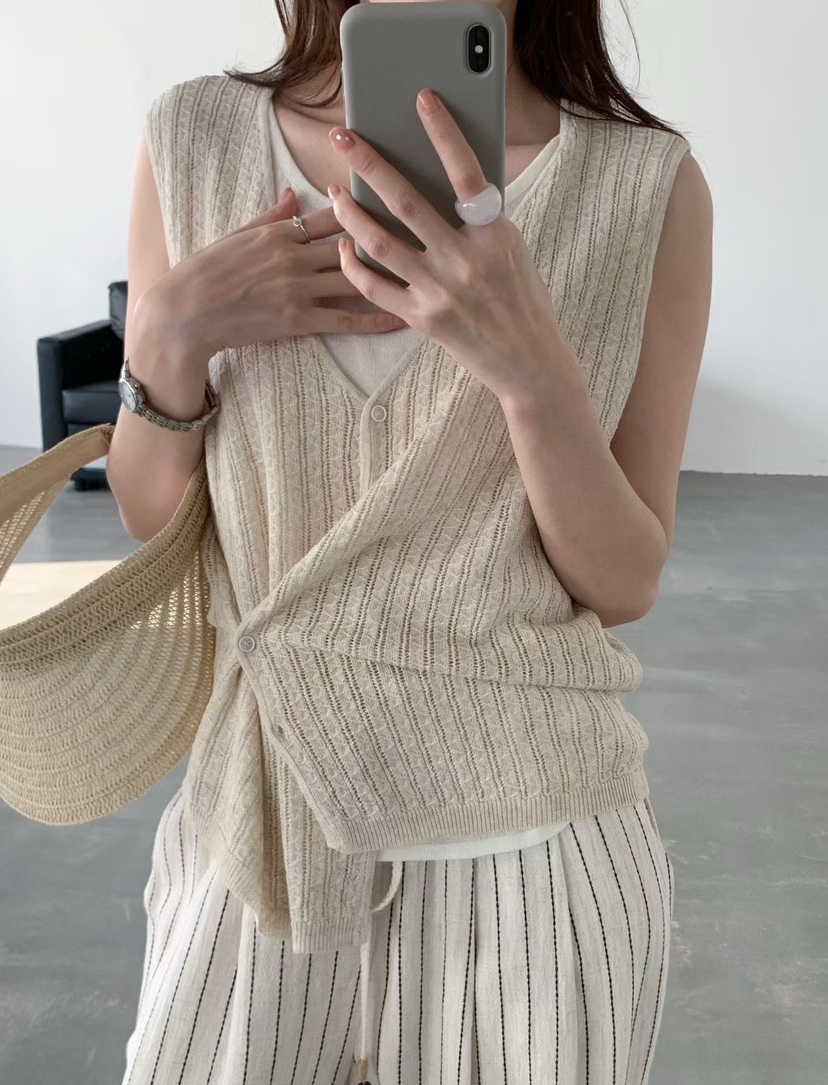 OLA韓國東大門直郵女裝新款人氣休閑時尚推薦26春夏熱賣馬甲mellor/OLA馬甲