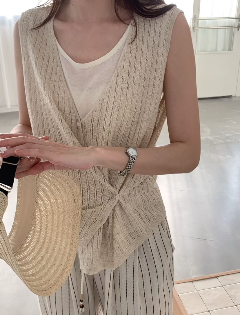 OLA韓國東大門直郵女裝新款人氣休閑時尚推薦26春夏熱賣馬甲mellor/OLA馬甲