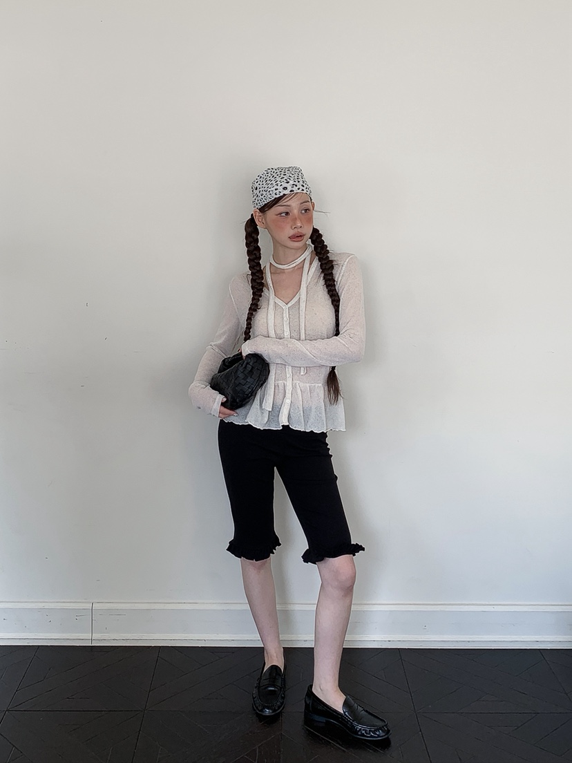 I MFACT韓國代購女士新品推薦26春夏職業針織衫褶皺開衫I MFACT針織衫