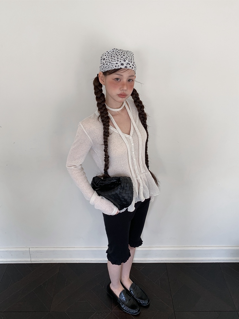 I MFACT韓國代購女士新品推薦26春夏職業針織衫褶皺開衫I MFACT針織衫