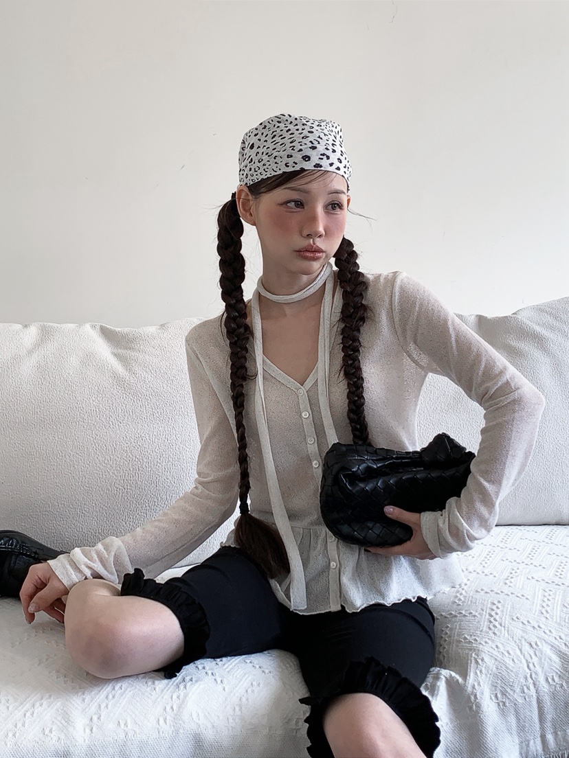 I MFACT韓國代購女士新品推薦26春夏職業針織衫褶皺開衫I MFACT針織衫