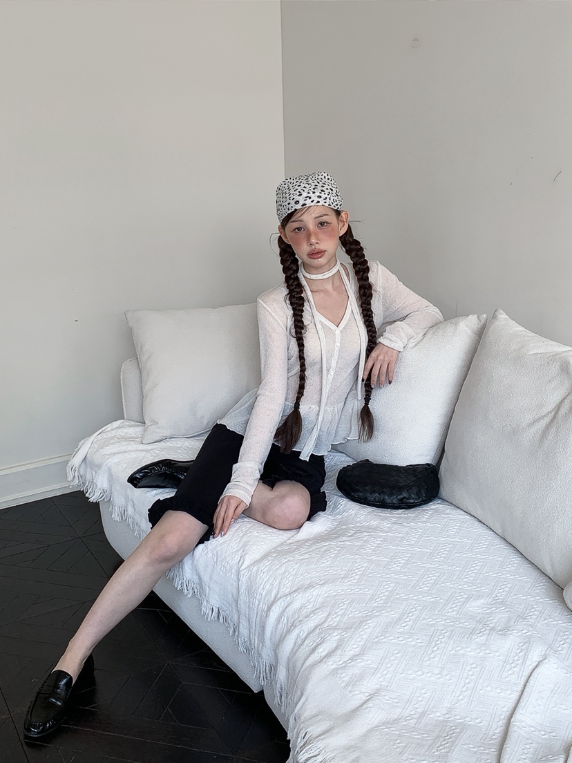 I MFACT韓國代購女士新品推薦26春夏職業針織衫褶皺開衫I MFACT針織衫