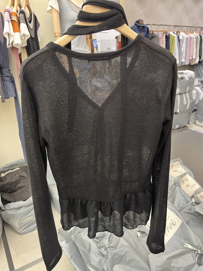 I MFACT韓國代購女士新品推薦26春夏職業針織衫褶皺開衫I MFACT針織衫