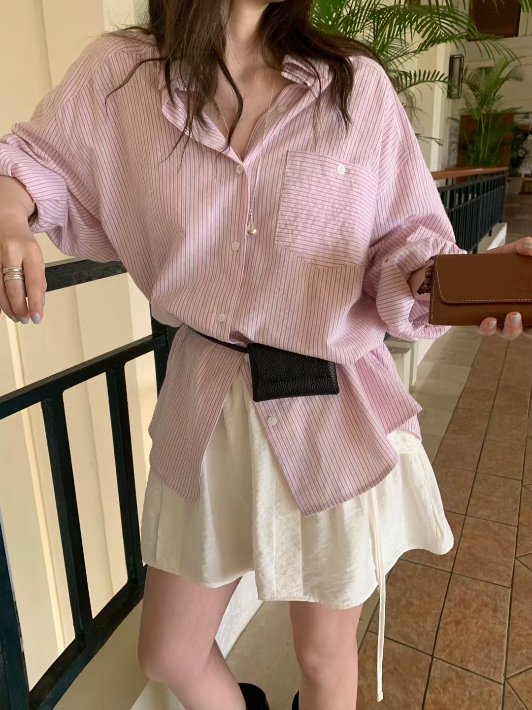 MELLOUNGE-멜라운지-T韓國直郵實拍女士新品時尚襯衫蕾絲衫MELLOUNGE-2件起襯衫/蕾絲衫圖色1