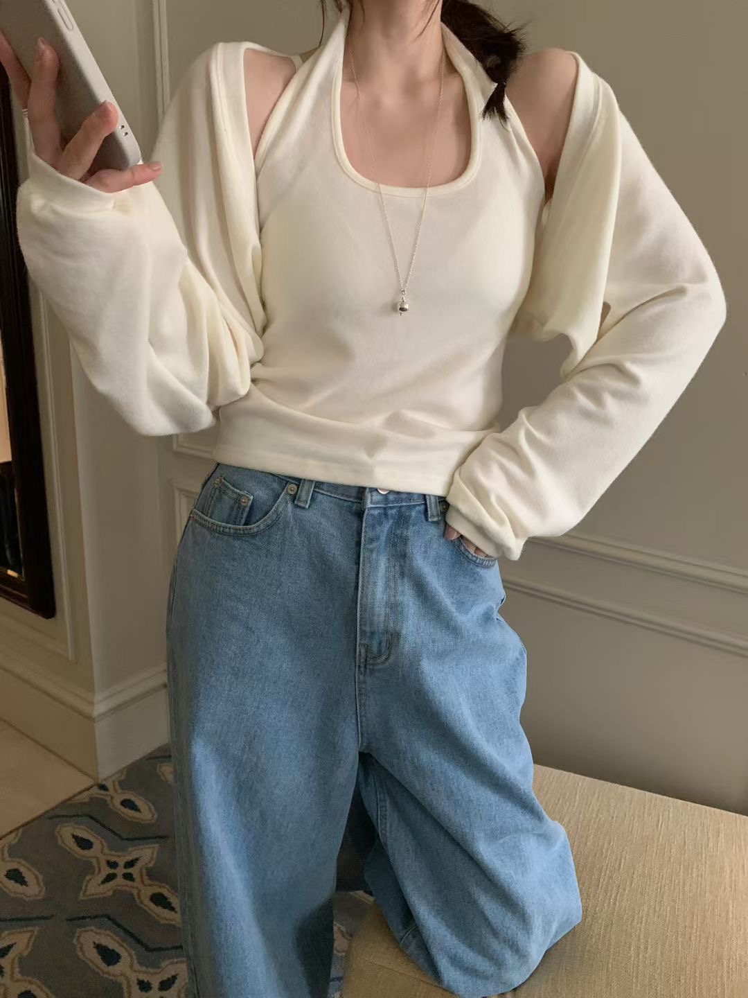 MELLOUNGE-멜라운지-T韓國東大門直郵女裝新品人氣套裝MELLOUNGE-2件起套裝圖色1