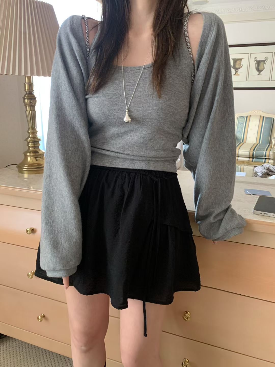 MELLOUNGE-멜라운지-T韓國東大門直郵女裝新品人氣套裝MELLOUNGE-2件起套裝圖色2