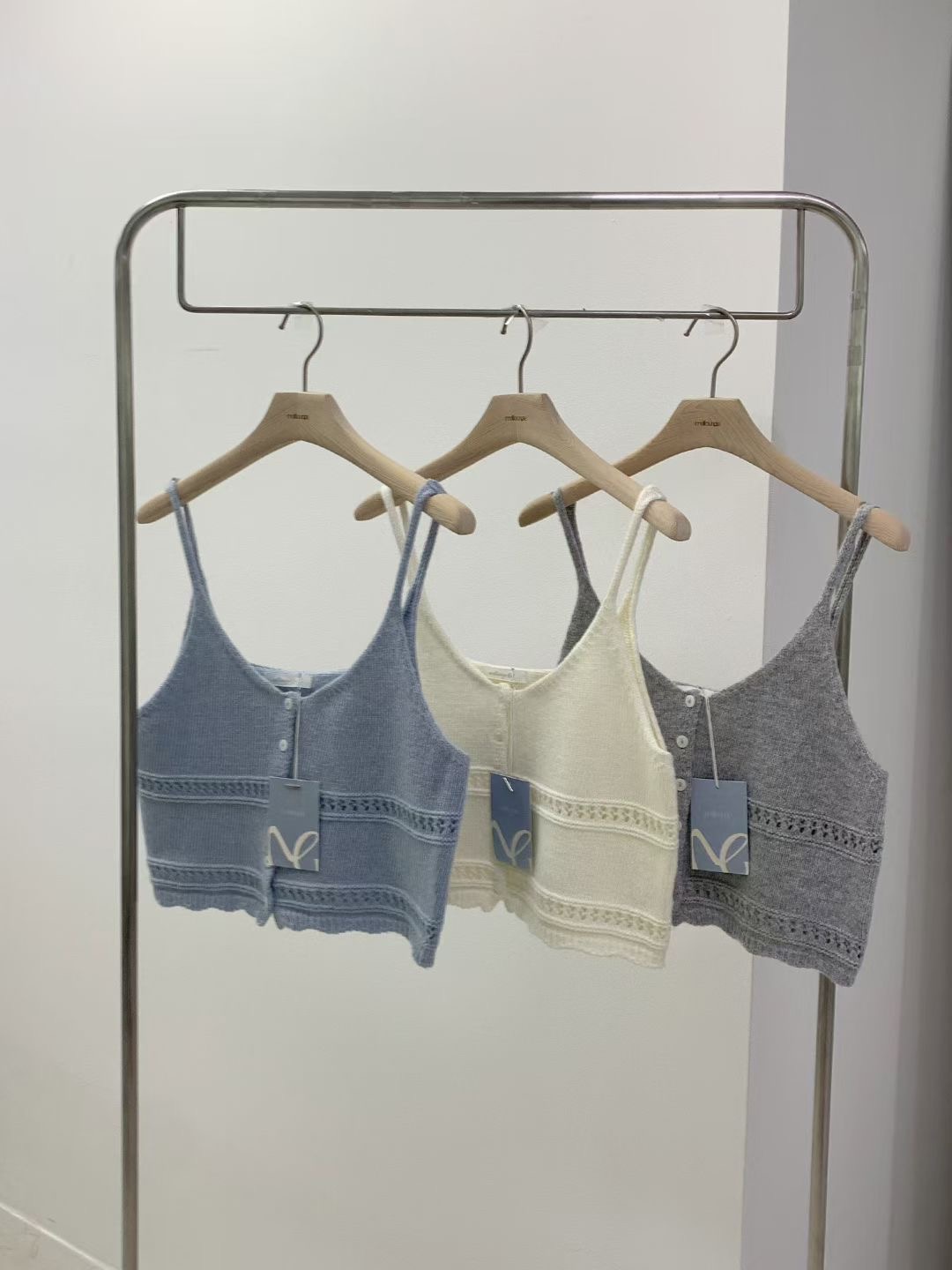 MELLOUNGE-멜라운지-T韓國東大門代購女士新品人氣吊帶背心MELLOUNGE-2件起吊帶/背心圖色3左三色