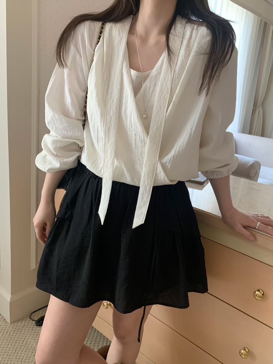 MELLOUNGE-멜라운지-T韓國直郵實拍女士新品26春夏襯衫蕾絲衫不含內搭MELLOUNGE-2件起襯衫/蕾絲衫