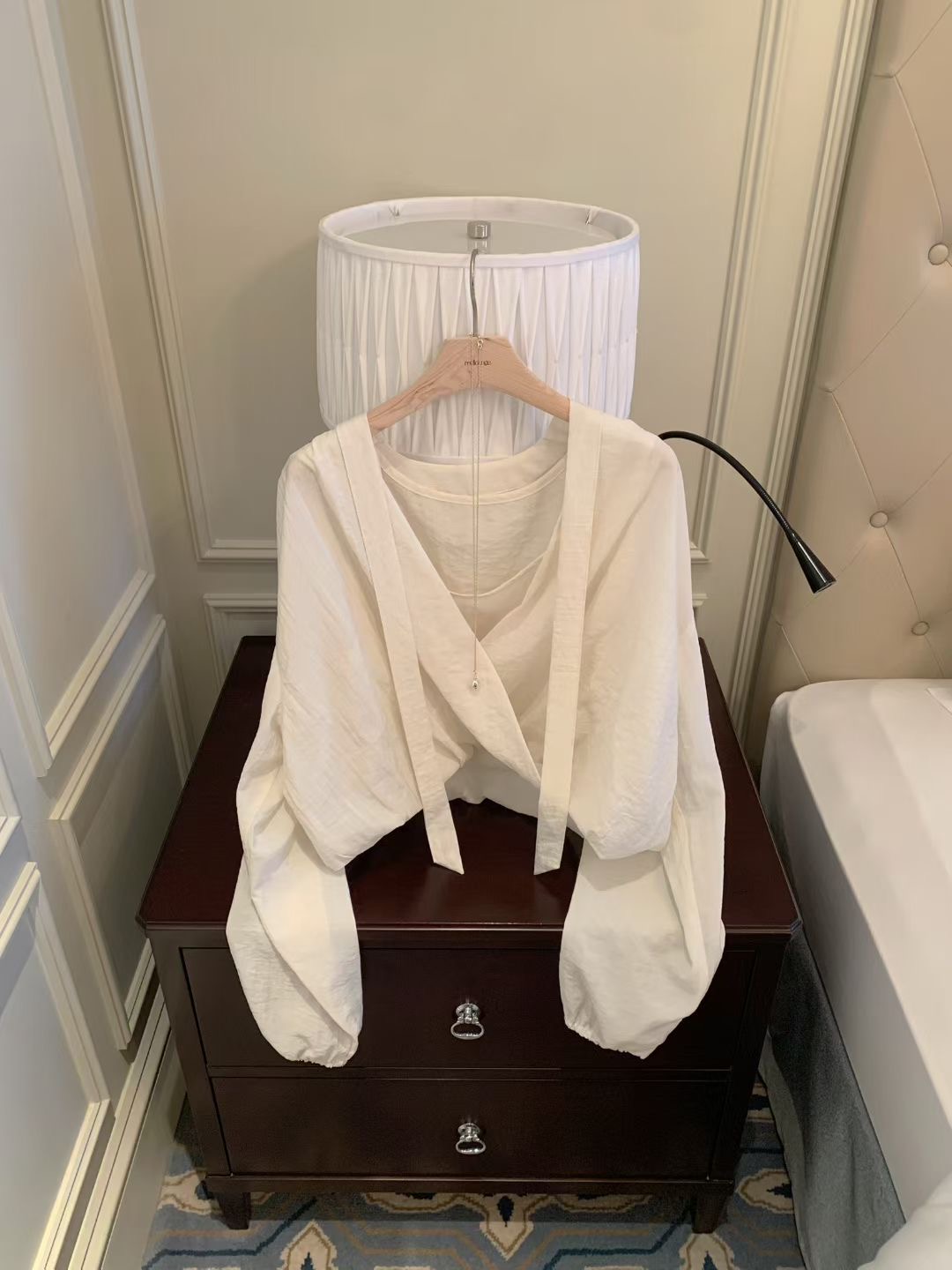 MELLOUNGE-멜라운지-T韓國直郵實拍女士新品26春夏襯衫蕾絲衫不含內搭MELLOUNGE-2件起襯衫/蕾絲衫圖色1