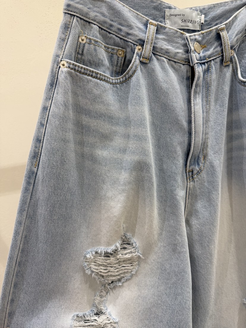 SHIRRING韓國代購女士新品休閑推薦熱賣人氣26春夏牛仔褲SHIRRING牛仔褲