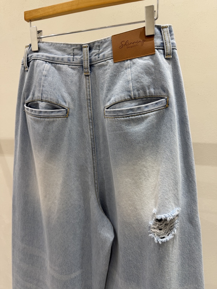 SHIRRING韓國代購女士新品休閑推薦熱賣人氣26春夏牛仔褲SHIRRING牛仔褲