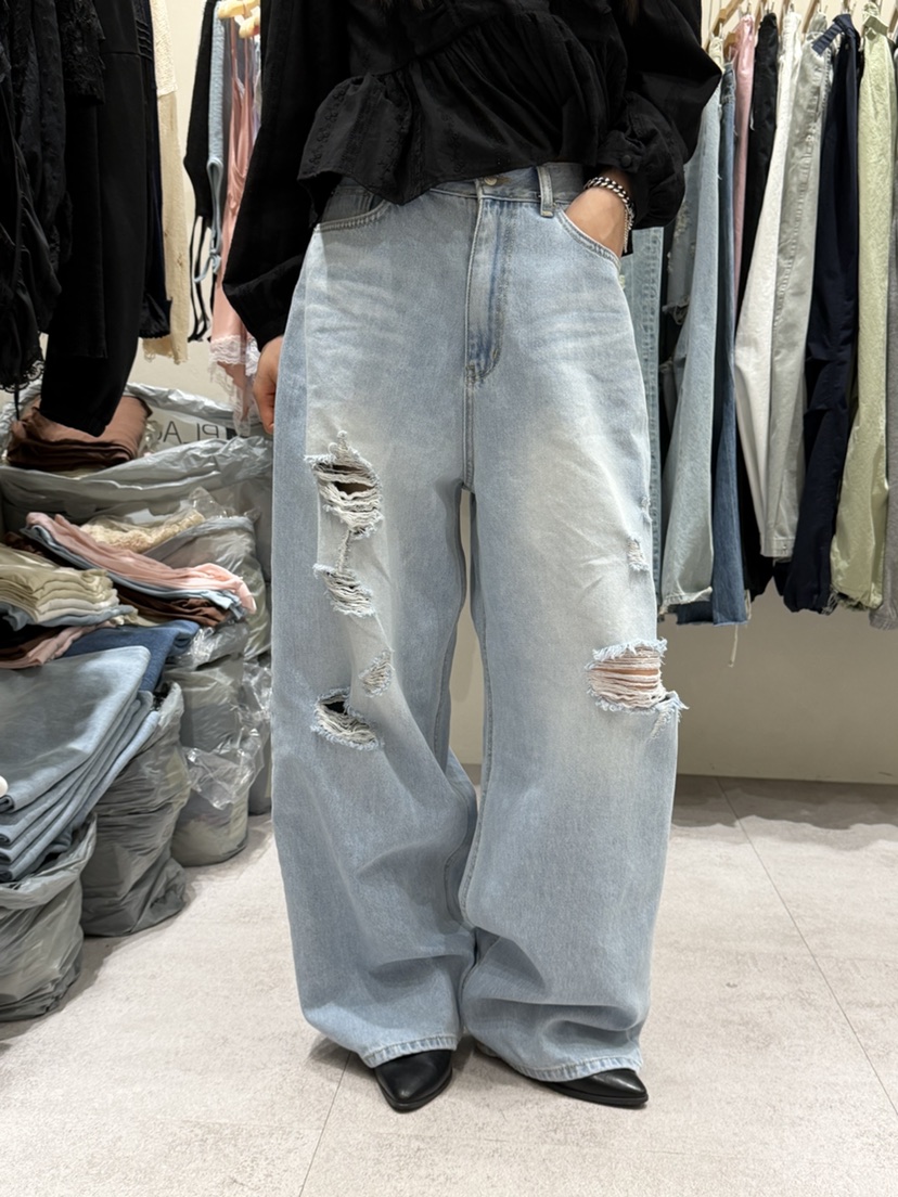 SHIRRING韓國代購女士新品休閑推薦熱賣人氣26春夏牛仔褲SHIRRING牛仔褲