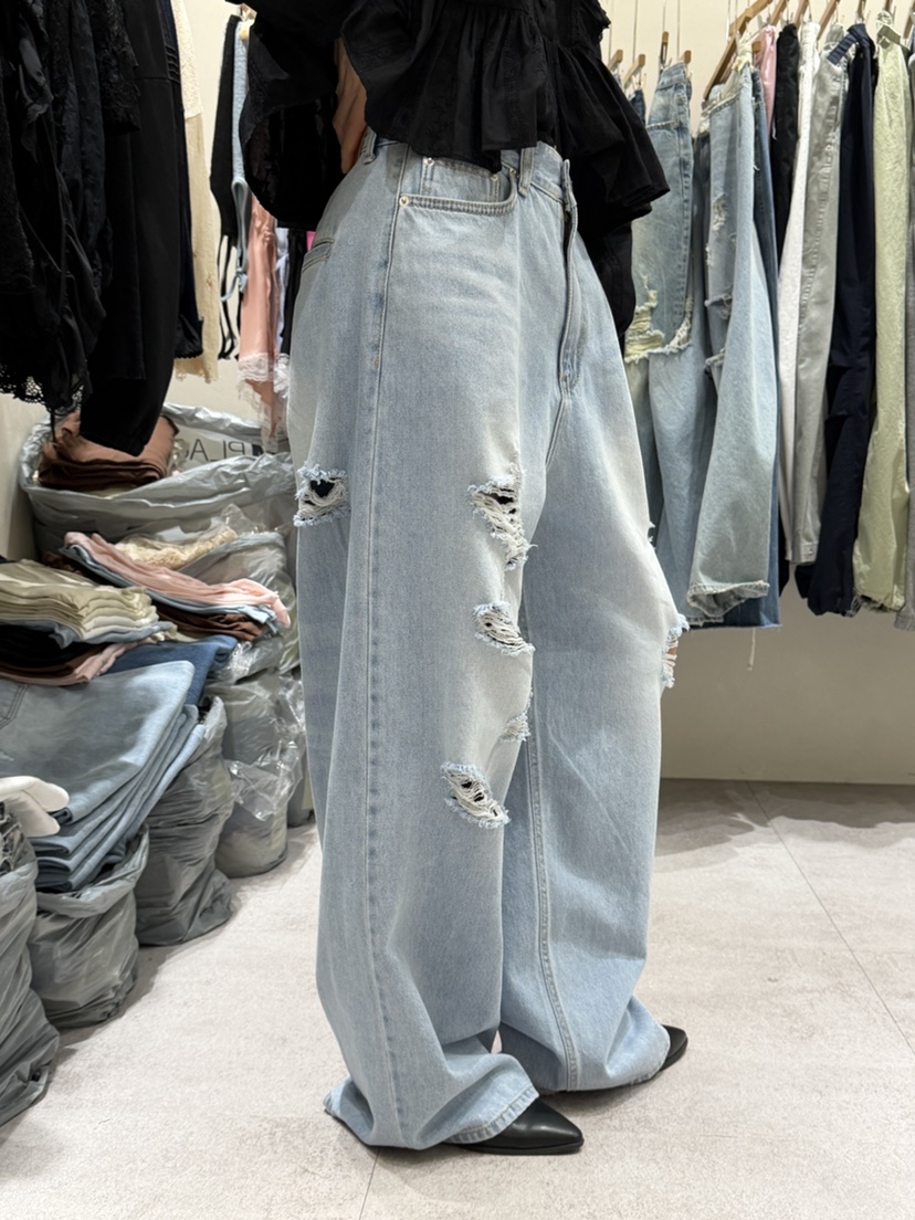 SHIRRING韓國代購女士新品休閑推薦熱賣人氣26春夏牛仔褲SHIRRING牛仔褲