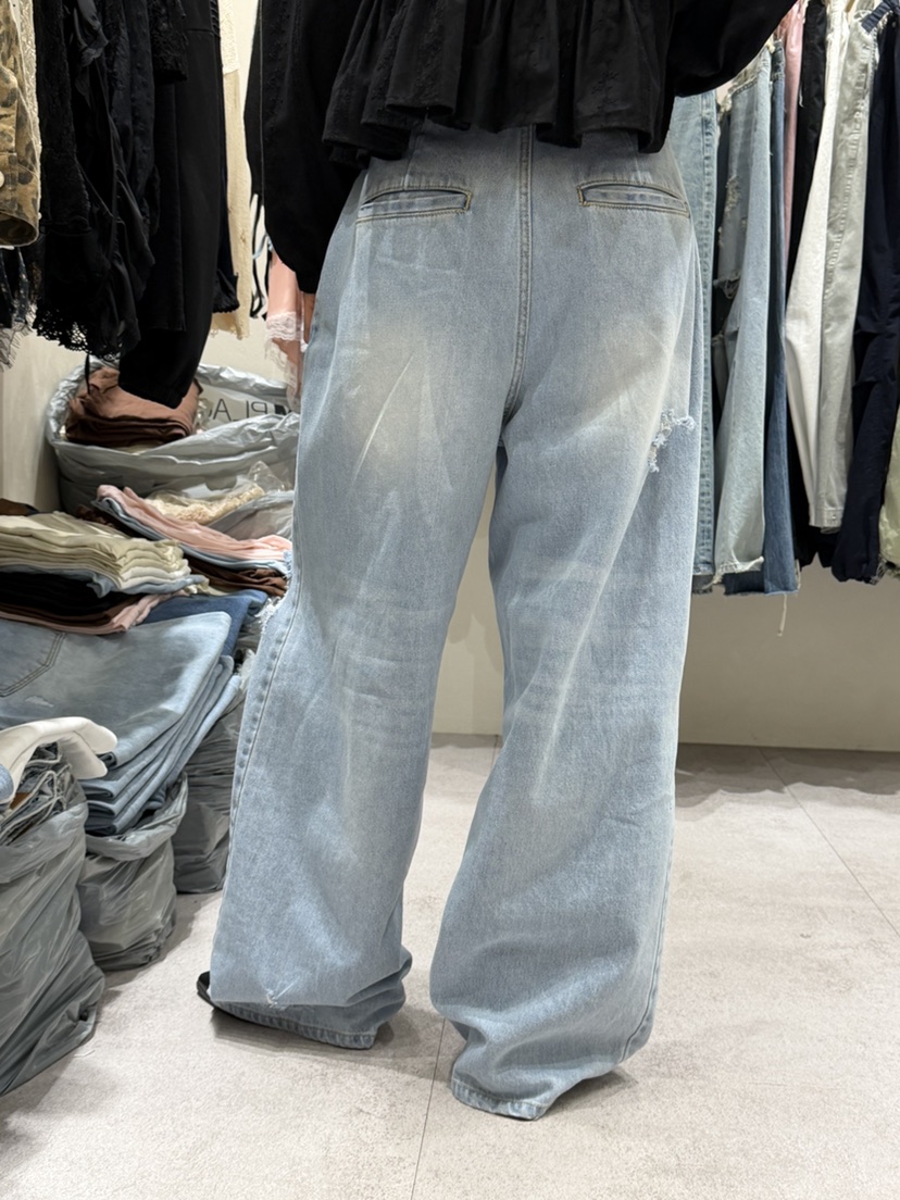 SHIRRING韓國代購女士新品休閑推薦熱賣人氣26春夏牛仔褲SHIRRING牛仔褲