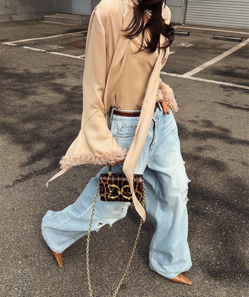 SHIRRING韓國代購女士新品休閑推薦熱賣人氣26春夏牛仔褲SHIRRING牛仔褲