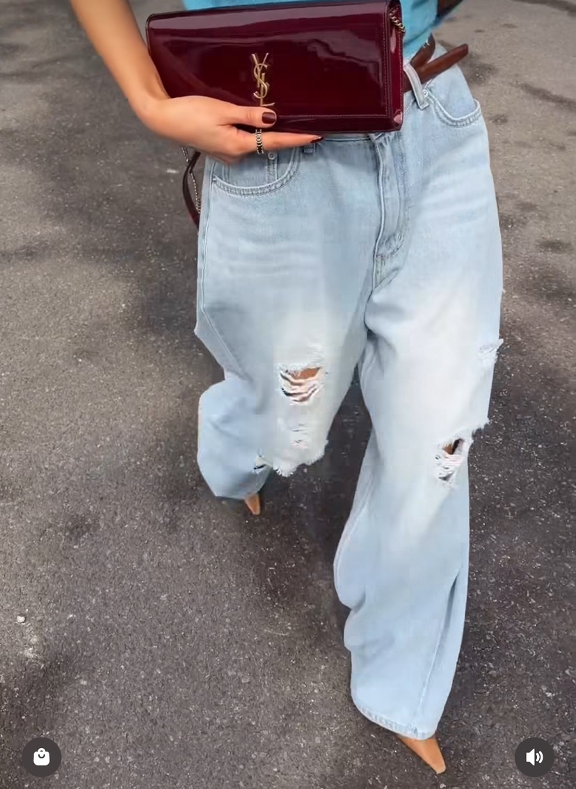 SHIRRING韓國代購女士新品休閑推薦熱賣人氣26春夏牛仔褲SHIRRING牛仔褲