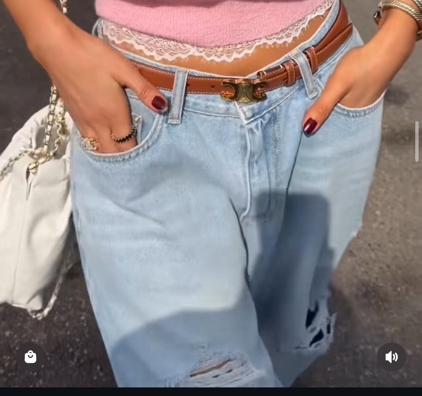 SHIRRING韓國代購女士新品休閑推薦熱賣人氣26春夏牛仔褲SHIRRING牛仔褲