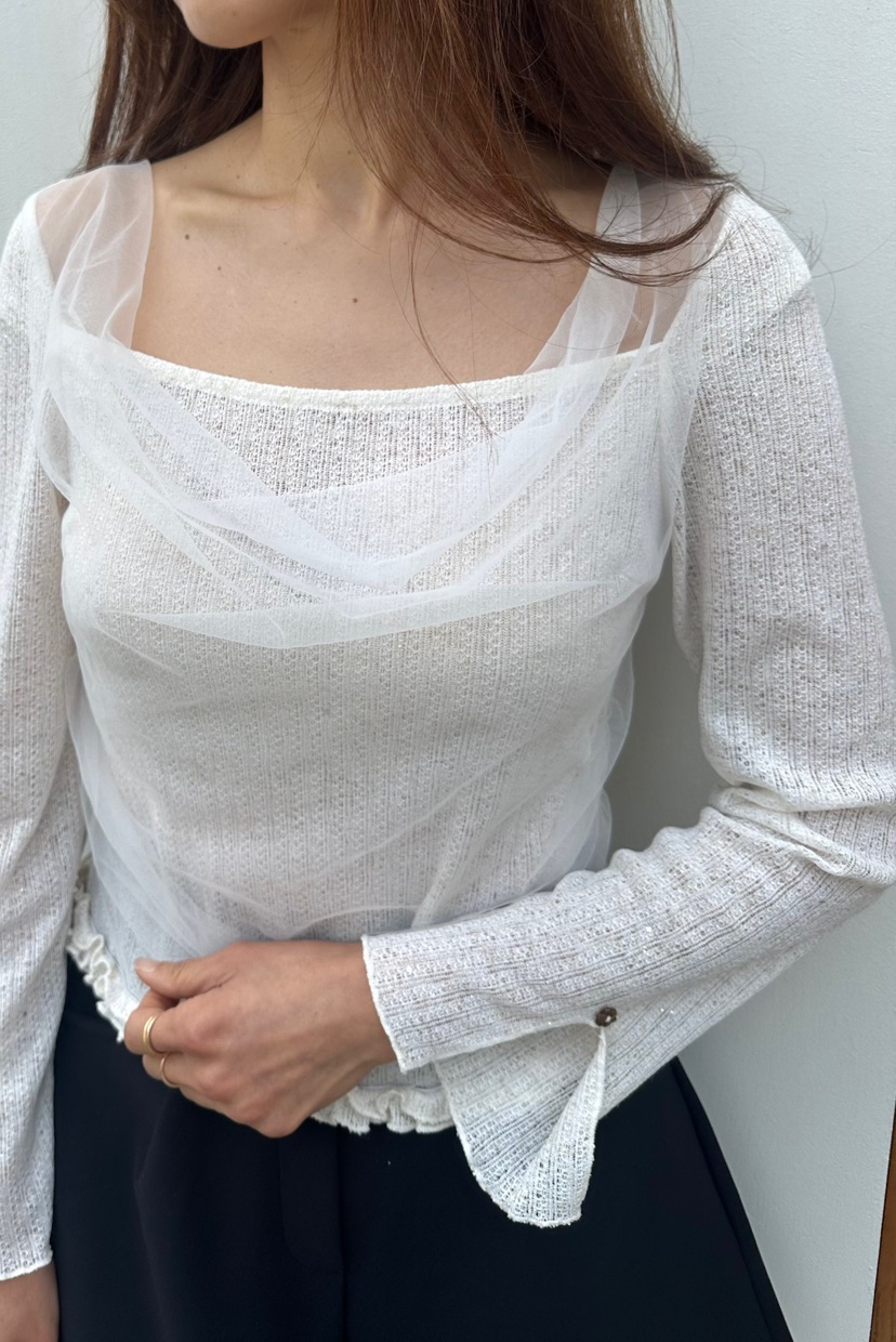 CLASSY-O韓國東大門代購女裝新品熱賣26春夏長袖T恤雪紡CLASSY-O長袖T恤圖色1