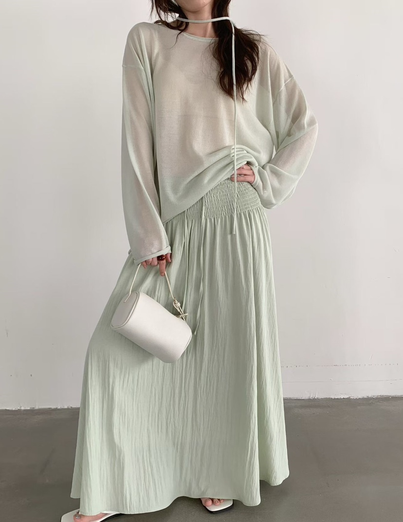 OLA韓國代購女裝新款人氣26春夏時尚推薦職業熱賣休閑長裙mellor/OLA長裙