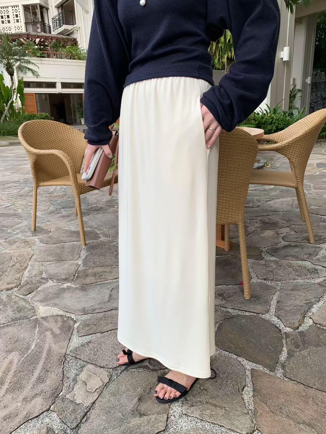 MELLOUNGE-멜라운지-T韓國東大門直郵女士新款熱賣長裙超長MELLOUNGE-2件起長裙