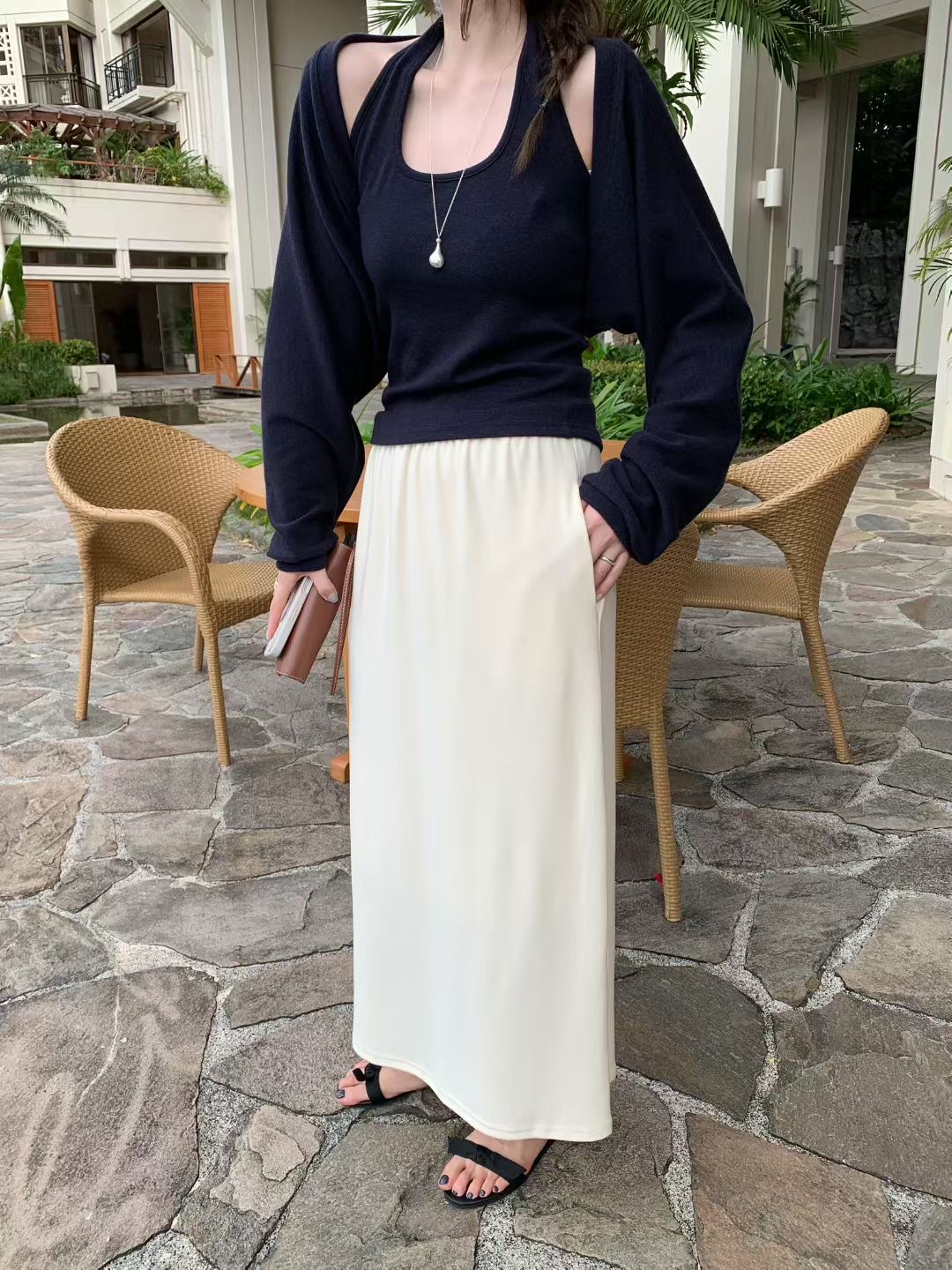 MELLOUNGE-멜라운지-T韓國東大門直郵女士新款熱賣長裙超長MELLOUNGE-2件起長裙