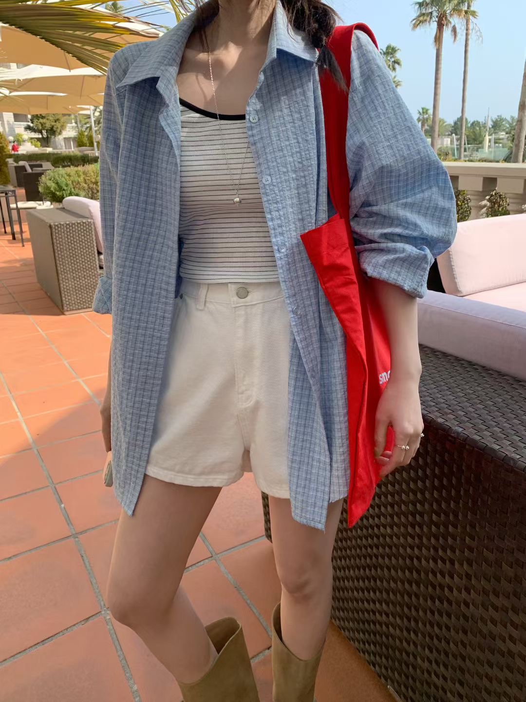 MELLOUNGE-멜라운지-T韓國東大門代購女士新品職業襯衫蕾絲衫不含內搭MELLOUNGE-2件起襯衫/蕾絲衫