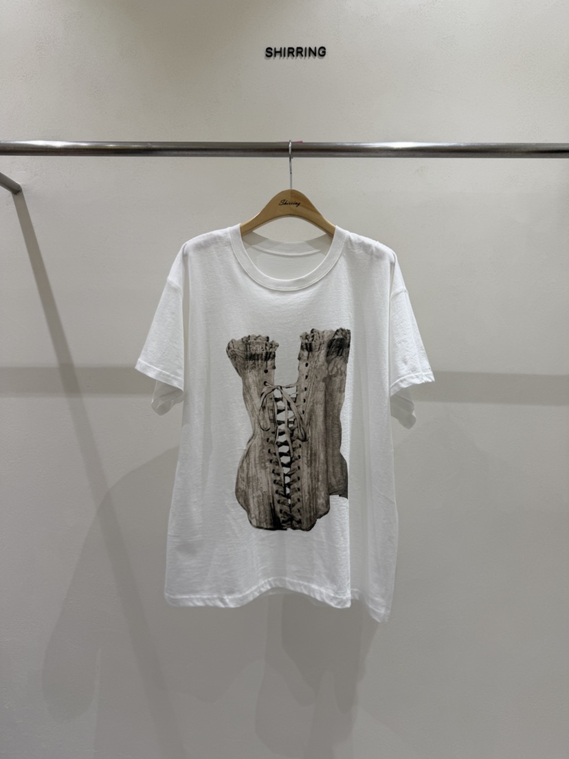 SHIRRING韓國東大門代購女裝新款職業熱賣26春夏人氣時尚T恤SHIRRINGT恤圖色1