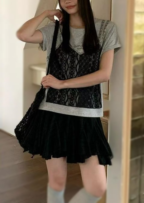 OLA韓國東大門代購女士新款職業時尚休閑熱賣26春夏T恤假兩件mellor/OLAT恤