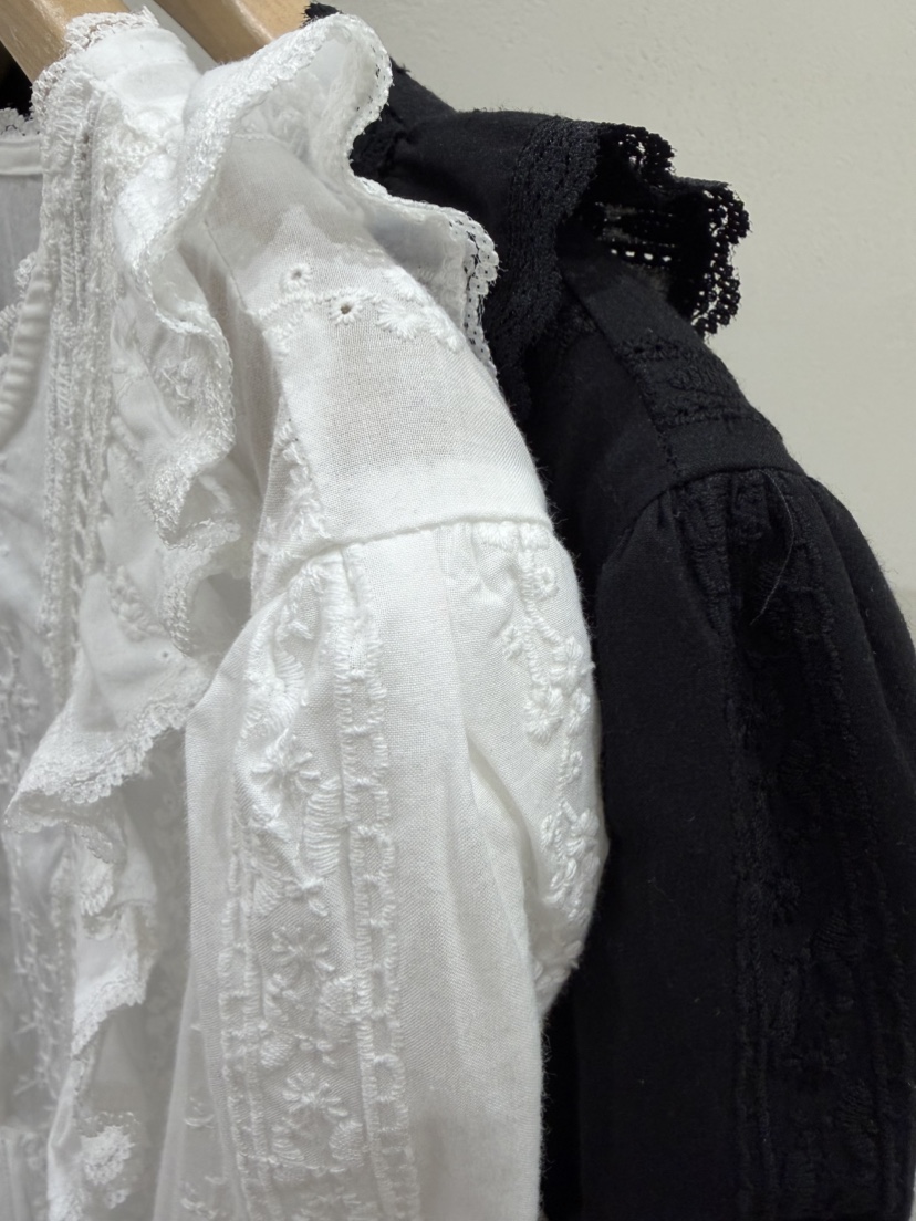 SHIRRING韓國東大門直郵女裝新品休閑職業推薦襯衫蕾絲衫SHIRRING襯衫/蕾絲衫