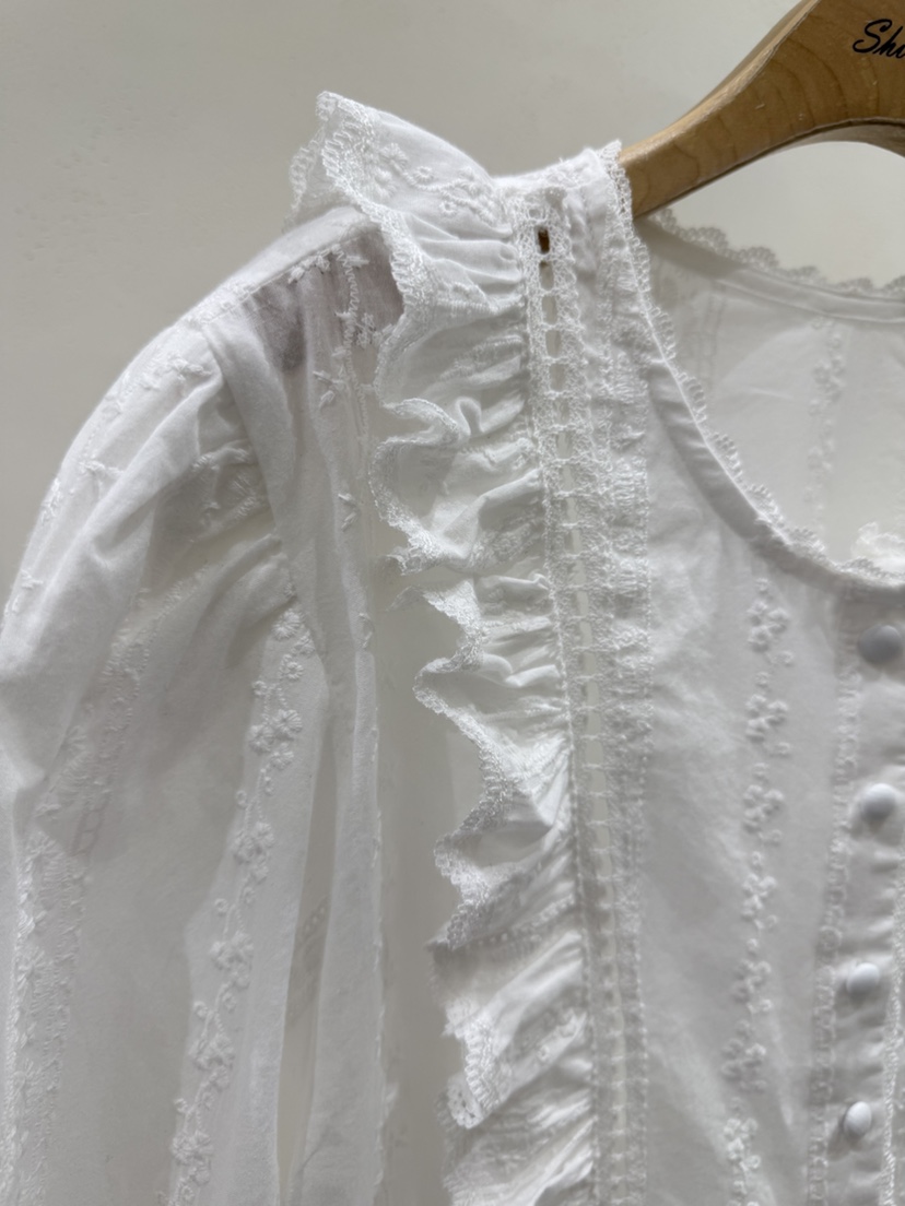 SHIRRING韓國東大門直郵女裝新品休閑職業推薦襯衫蕾絲衫SHIRRING襯衫/蕾絲衫