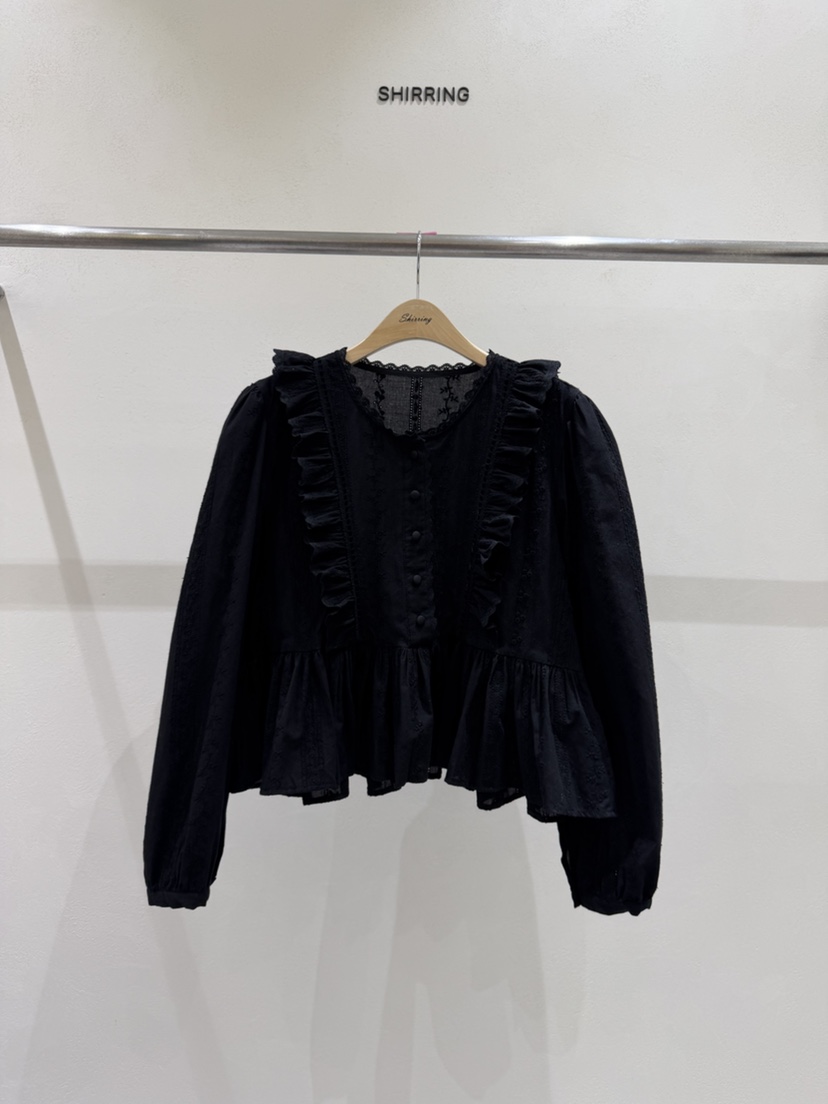 SHIRRING韓國東大門直郵女裝新品休閑職業推薦襯衫蕾絲衫SHIRRING襯衫/蕾絲衫圖色2