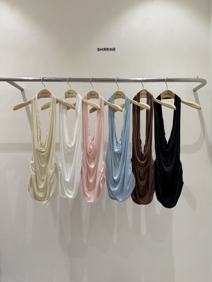 SHIRRING韓國代購女裝新品推薦人氣休閑熱賣時尚吊帶背心SHIRRING吊帶/背心