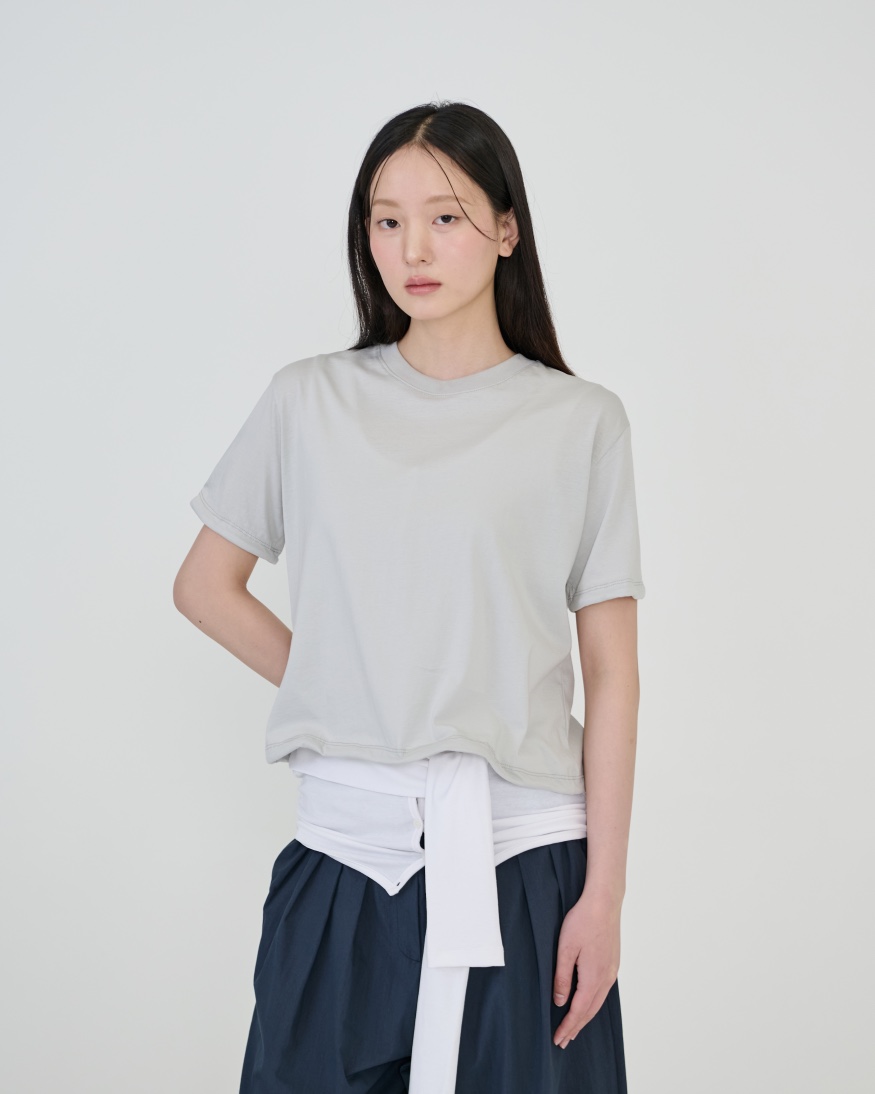 STAGE韓國直郵女裝新款26春夏時尚人氣職業熱賣T恤金屬絲STAGET恤