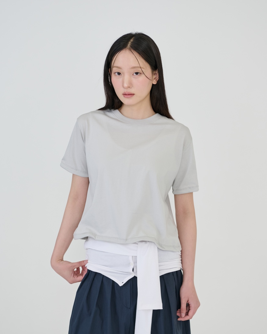 STAGE韓國直郵女裝新款26春夏時尚人氣職業熱賣T恤金屬絲STAGET恤