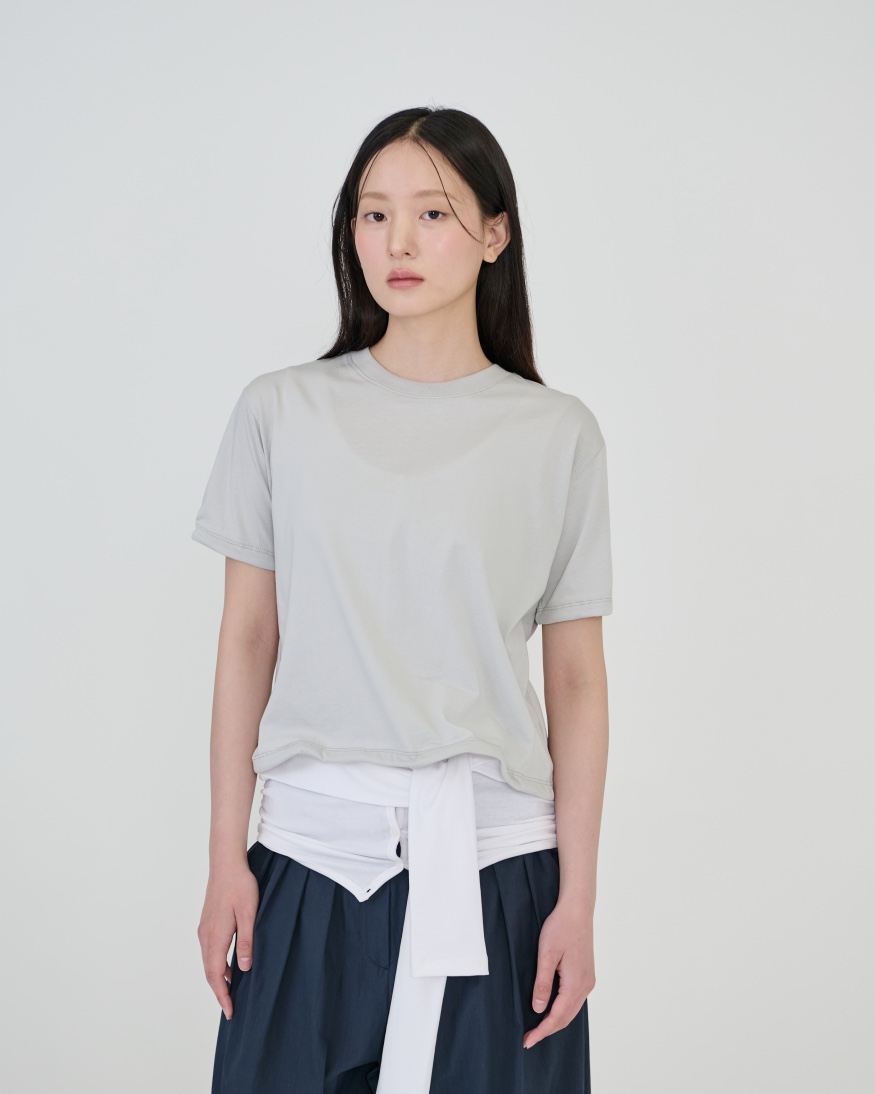 STAGE韓國直郵女裝新款26春夏時尚人氣職業熱賣T恤金屬絲STAGET恤