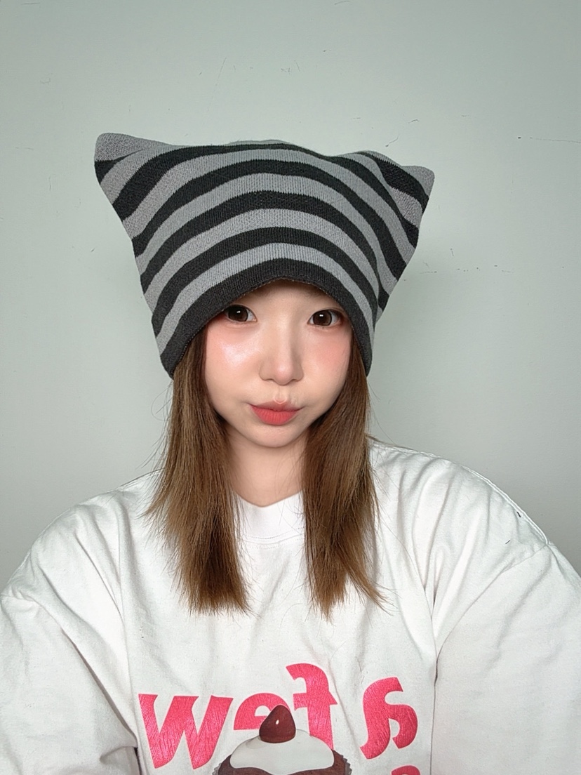 THE HAT-P韓國直郵女裝新品人氣熱賣休閑26春夏帽子條紋THE HAT帽子