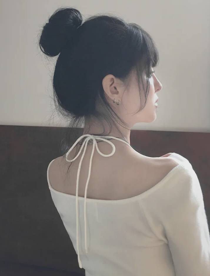 BLACK NOTE韓國直郵實拍女士新款休閑熱賣時尚針織衫露肩BLACK NOTE針織衫