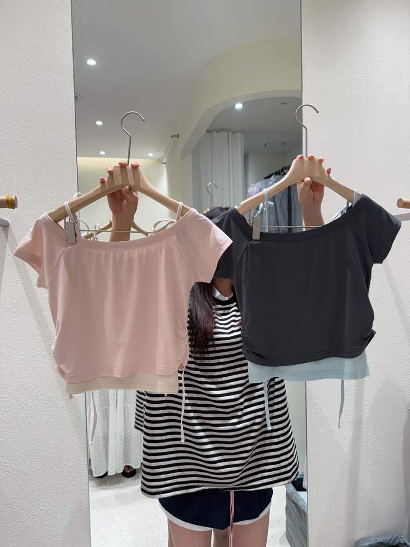 MARKE-P韓國東大門代購女裝新品職業26春夏T恤不對稱假兩件MARKE-PT恤